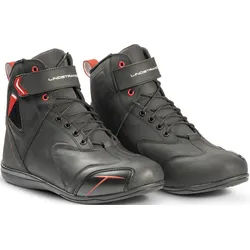 Lindstrands Sport wasserdichte Motorrad Schuhe, schwarz-rot, Größe 44 für Männer