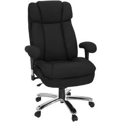Mid.you Chefsessel , Schwarz , Textil , Drehkreuz , 76x123x81 cm , Wippmechanik mit Härtegradeinstellung , Büromöbel, Bürostühle, Chefsessel