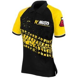 FC-Moto Corp Damen Poloshirt, schwarz-gelb, Größe 2XL