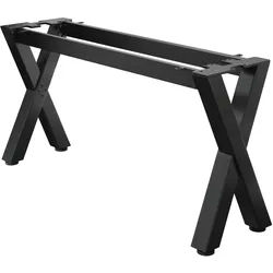 JUANA | Bistro Barbank Gestell | L: B: H: 175 x 40 x 73cm | 2 x Verbinder | Schwarz