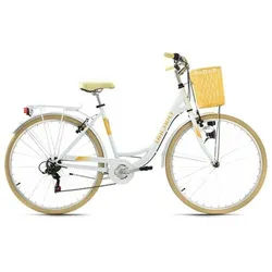 Da Capo Citybike , Gelb, Weiß , Metall , 180x70 cm , female , Freizeit & Co, Sport & Fitness, Fahrräder, Citybikes