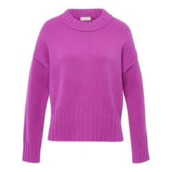 Le pull encolure ronde include fuchsia