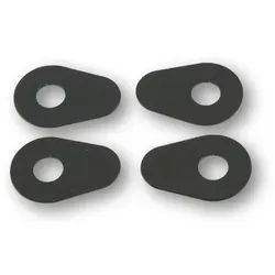 HIGHSIDER smart Montageplatten Indy Spacer Schwarz Aluminium, für diverse Yamaha, schwarz