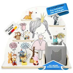 stadtecken Kinderregal Blumenprinzessin, Regal für die Toniebox und ca. 35 Tonies, Geeignet für die Toniebox bunt