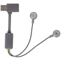 USB Ladegerät für 3,7 Volt Li-Ion Akku CR123A, 18650 14350, 14430 mit Lade- und Entladefunktion, mit Magnetkontakten, Ladestrom max. 1A