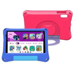 TIO-80115KBUP BLUE/PINK - 8" Octa Core tablet with Android 16GMS & included bumper in blue and pink