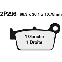 NISSIN Bremsbeläge auf der Straße / Off-Road Sintermetall - 2P-296ST-MX, Größe 135 mm