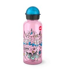 EMSA Teens Tritan Trinkflasche, 0,6 Liter, Hygienische Wasserflasche aus robustem Kunststoff, 1 Trinkflasche, Motiv: Dreams