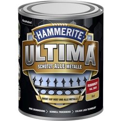 Hammerite Ultima Metall Schutzlack für alle Metalle, direkt auf Rost Matt RAL3003 Rubinrot 750ml
