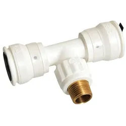 Aluverbund Steckfitting Henco Vision T-Stück Außengwinde 20 x 2 - 1/2" - 20 x 2