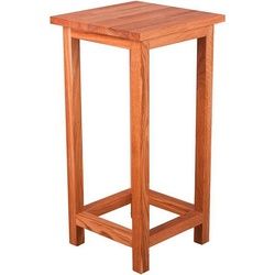 Gardenson Universalhocker Echtholz , Eichefarben , Holz , Eiche , massiv, Hartholz , quadratisch , 30x60x30 cm , Gartenmöbel, Gartensessel, Gartenhocker