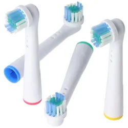 AccuCell Elektrische Zahnbürste 4 Stück Cleaning Brush Ersatz-Zahnbürstenkopf für elektrische Zahnbür schwarz
