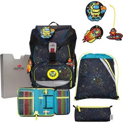 DerDieDas ErgoFlex Exklusiv "LED" Schulrucksack-Set 5-teilig mit Sportbeutel Crazy