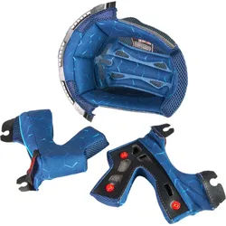 Kini Red Bull MXC1 Kopf- und Wangenpolster Set, blau, Größe XS für Männer