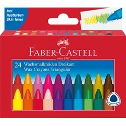 Faber-Castell Wachsmalstifte Dreikant 24er Set