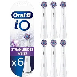 Oral-B - Aufsteckbürsten 'iO Strahlendes Weiß' in Weiß Zahnbürste 6 St weiss