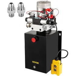 Hydraulikaggregat Doppeltwirkend mit Manometer Hydraulikpumpe 12 Quart