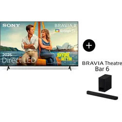 Sony 75 Zoll TV BRAVIA 3 + BRAVIA Theatre Bar 6 DLED-Fernseher (189 cm/75 Zoll, 4K Ultra HD, Google TV, Smart-TV) schwarz