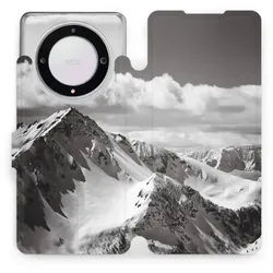 Handyhülle mit klappe für Honor Magic5 Lite, Mobiwear Book, Berggipfel