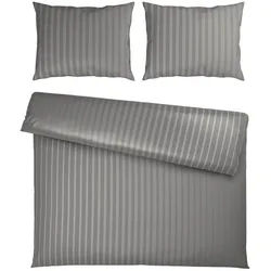 Dieter Knoll Bettwäsche , Silberfarben , Textil , Streifen , 200x210 cm , pflegeleicht, atmungsaktiv, schadstoffgeprüft , Heimtextilien, Bettwäsche & Leintücher, Bettwäsche, Satin-Bettwäsche