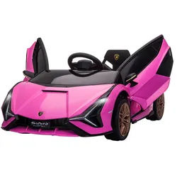 Homcom Kinder Elektroauto, Kunststoff+ Metall, Rosa , 62x40x108 cm , Freizeit & Co, Gartenspielzeug, Kinder-Elektrofahrzeuge