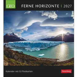 Harenberg Kalender Verlag Naturkalender GEO Ferne Horizonte Postkartenkalender 2027 - Wochenkalender mit 53...