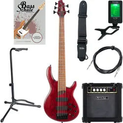 Cort B5 Element Open Pore Burgundy Red Starter Set