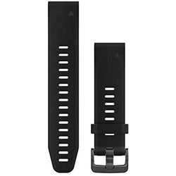 QuickFit 20-Uhrenarmbänder Schwarz, Silikon