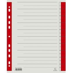 Exacompta 381453B 800x Farbige Trennblätter 29,75x24 cm, mikroperforiert, aus Karton 230g - Rot