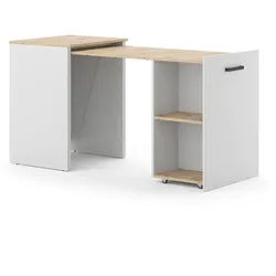Vicco Schreibtisch Adam Greige/Artisan 60 x 50.4 cm ausziehbar , Greige, Eiche Artisan , Holzwerkstoff , Rechteckig , 60x78x50.4 cm , Büromöbel, Schreibtische, Schreibtische