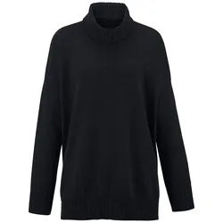 Le pull 100% cachemire avec petites fentes Peter Hahn Cashmere noir