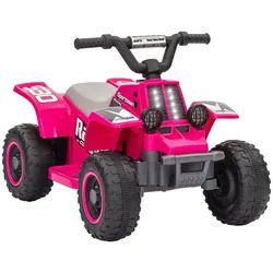 Aiyaplay Elektrisches Quad Bike für Kinder, batteriebetrieben, fährt vorwärts und rückwärts, LED-Lichter, 18-36 Monate, Rosa , Metall, Kunststoff , 42.5x46.5x70.5 cm , Freizeit & Co, Gartenspielzeug, Kinder-Elektrofahrzeuge