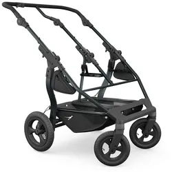 TFK Kinderwagengestell , Anthrazit , Metall , 79x120x111 cm , EN 1888, UV 50+, Reach , klappbar, Ablagekorb, Griff in Lederoptik, Einkaufskorb , Baby on Tour, Kinderwagen, Kinderwagenzubehör, Sonstiges Kinderwagenzubehör