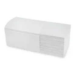 Sobsy Papierhandtücher, 2-lagig, V-Falz, 24 x 20,5 cm, weiß, Saugfähiges Handtuchpapier aus Recyclingpapier, 1 Karton = 16 Bündel à 200 Blatt
