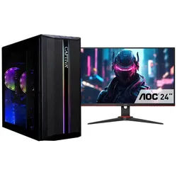 CAPTIVA Power Starter R82-909 TFT Bundel Business-PC-Komplettsystem (60,5", AMD Ryzen 7 Ryzen 7 5700G, Radeon Graphics, 32 GB RAM, 2000 GB SSD) schwarz