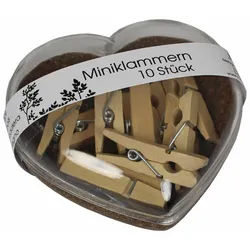 M&M Holzklammern holz 10 Stück, 1 Pack