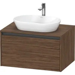 Duravit Ketho.2 Konsolenwaschtischunterbau wandhängend Nussbaum dunkel Matt 800x550x459 mm - K248850 K24885021210000