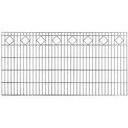 Doppelstabmattenzaun »Schmuckmatte-60x40«, anthrazit, 100 cm hoch, 2 m Verlängerungsmatte, 1 Pfosten, 39559220-0 anthrazit H/L: 100 cm x 2 m H/L: 100 cm