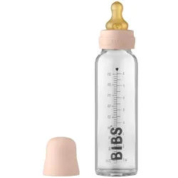 Bibs Babyflasche aus Glas 225 ml Komplettset Blush 0m+