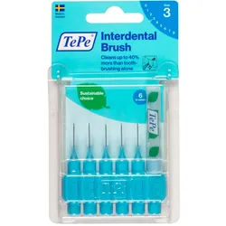 TePe Interdentalbürsten 0,6 mm blau Zahnbürste 6 St 6 St Zahnbürste