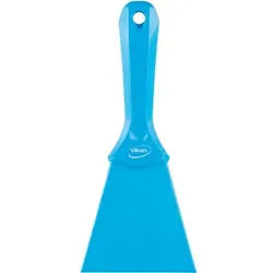 Vikan Nylon Handschaber, 100 mm, Handkratzer zur Entfernung von hartnäckigen Verschmutzungen, Farbe: blau