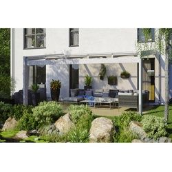 SKANHOLZ Terrassenüberdachung »Novara«, Breite: 557 cm, Dach: Polycarbonat (PC), weiß - weiss