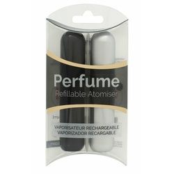 Pressit Parfümzerstäuber Refillable Parfum Zerstäuber Duo Pack - Black & Silver