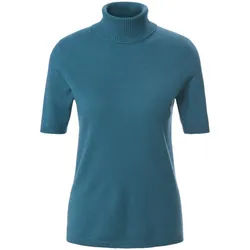 Le pull col roulé 100% cachemire modèle Rebecca Peter Hahn Cashmere turquoise
