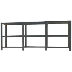 SimonRack Modul aus 2 Officlick-Regalen mit je 3 Böden. Farbe anthrazit/anthrazit 1000x2700x300 mm