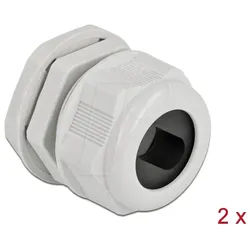 DELOCK 60390 - Kabelverschraubung PG29 für Flachkabel, gr, 2 Stk
