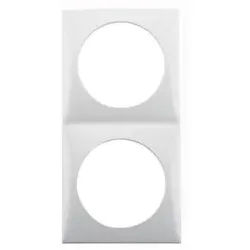 Abdeckrahmen Integro FLOW, 2-fach (polarweiß, glänzend)