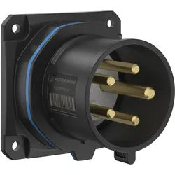 Walther Electric FW611509PH CEE NEO Anbaugerätestecker gerade, 16A, 5P, 9h, IP54 als Phasenwender mit 86x86mm Flansch