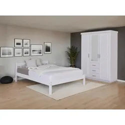 Mid.you Einzelzimmer , Weiß , Holz , Kiefer , massiv , Schlafzimmer, Komplette Schlafzimmer und Serien, Schlafzimmerserien