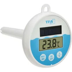 TFA Dostmann Hygrometer TFA Dostmann Digitales Solar-Poolthermometer Poolthermometer Weiß, Tür